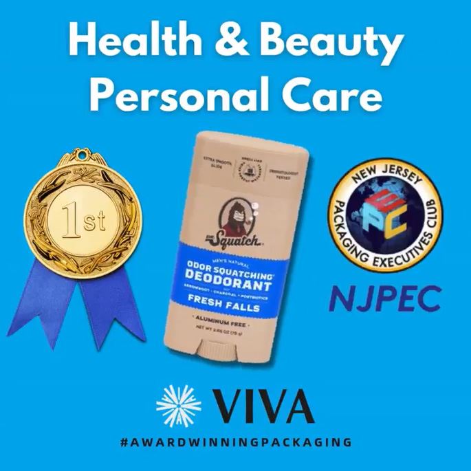 Vivas PCR Stick Wins NJPEC 2024 Packaging Award for Health & Beauty/Personal Care!